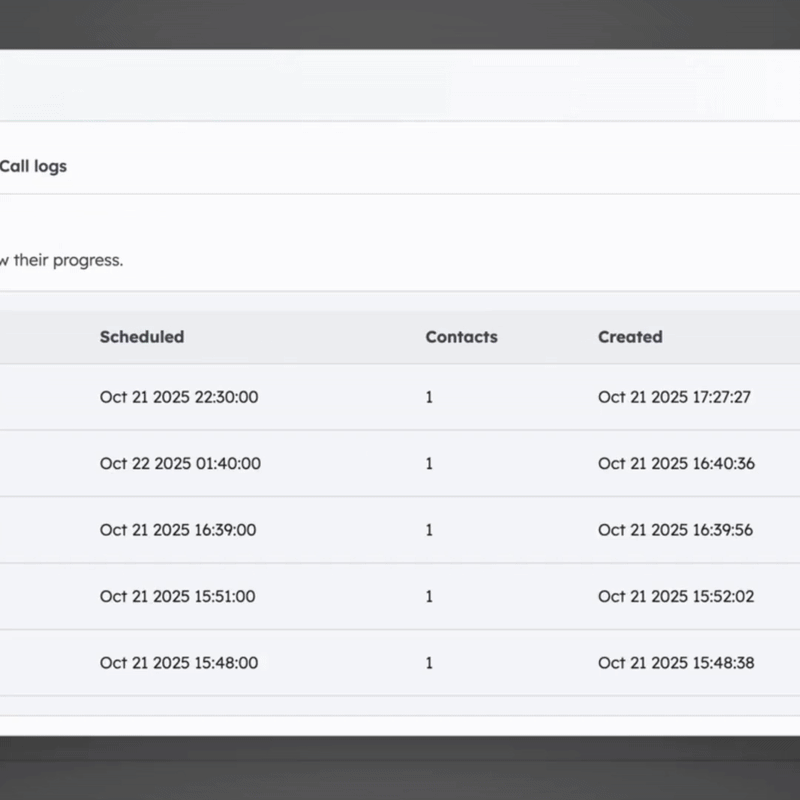 Calling campaign preview